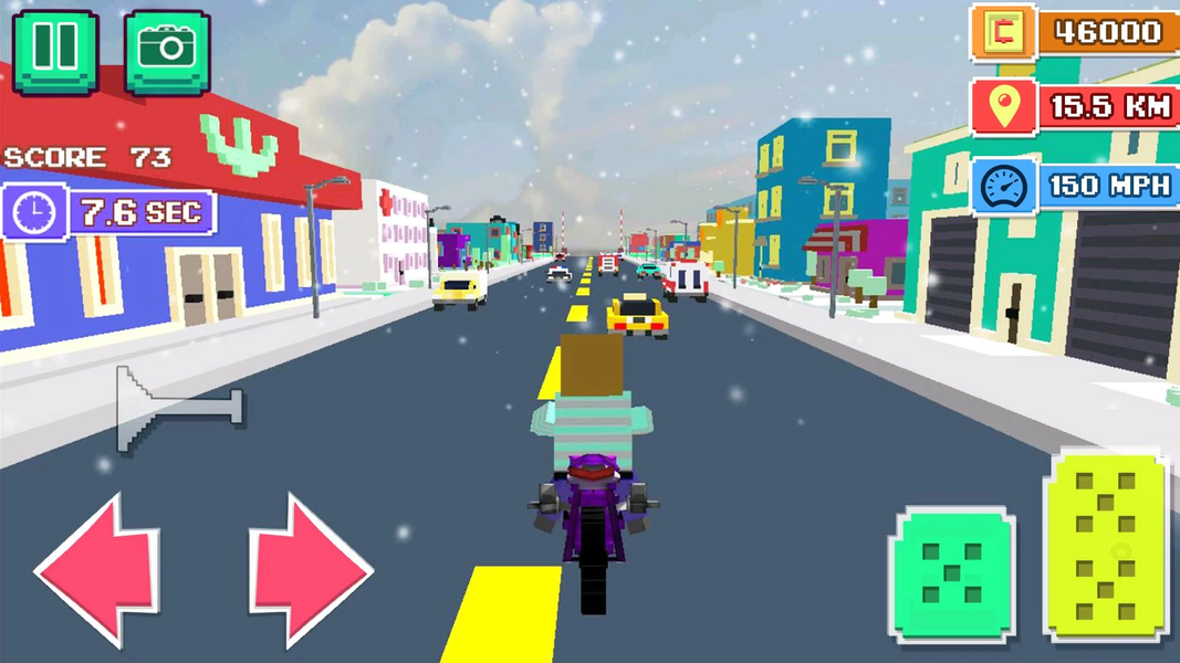 Blocky Moto Rider - Motorcycle - عکس بازی موبایلی اندروید