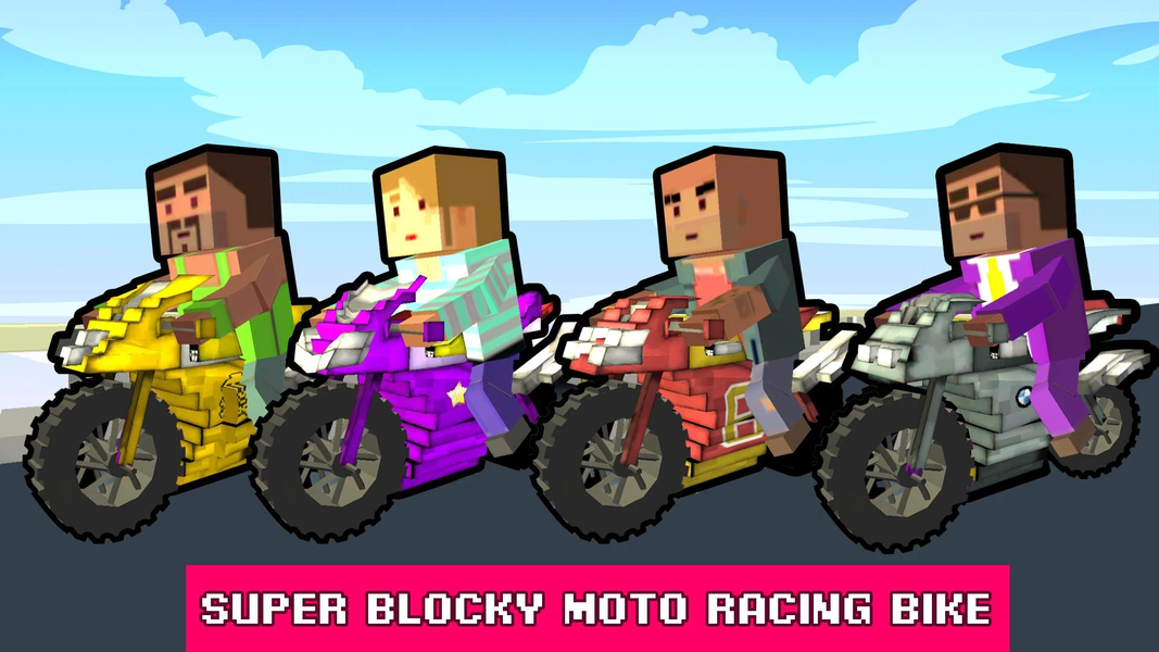 Blocky Moto Rider - Motorcycle - عکس بازی موبایلی اندروید