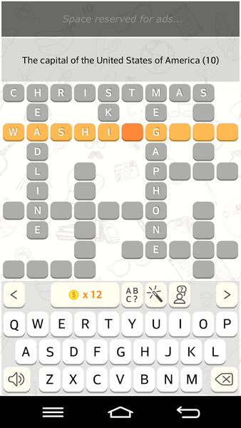 CrossWords 10 - Gameplay image of android game