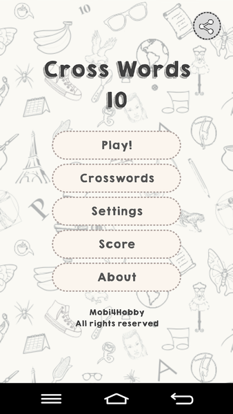 CrossWords 10 - Gameplay image of android game