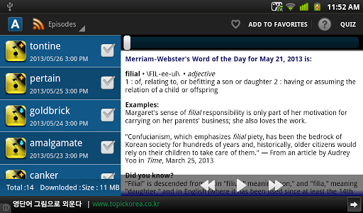 A Word A Day - Image screenshot of android app