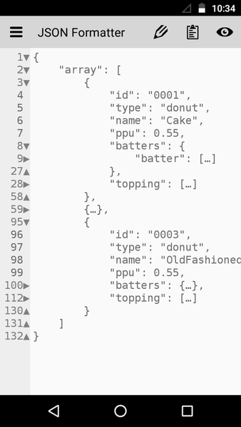 JSON Formatter - عکس برنامه موبایلی اندروید