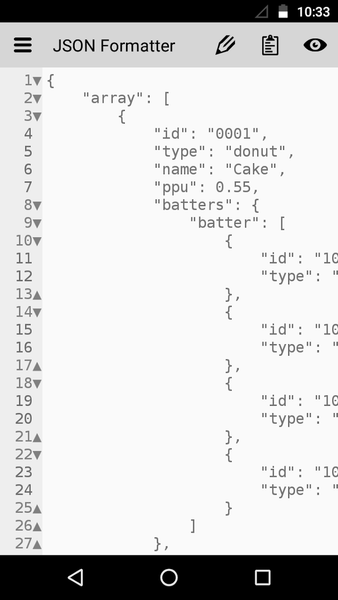 JSON Formatter - عکس برنامه موبایلی اندروید