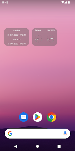 Dual Clock Widget - Image screenshot of android app