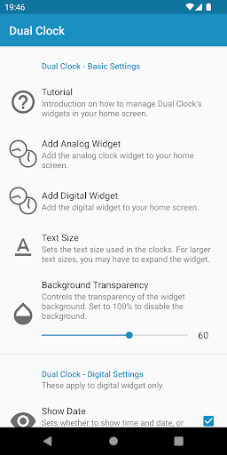 Dual Clock Widget - عکس برنامه موبایلی اندروید