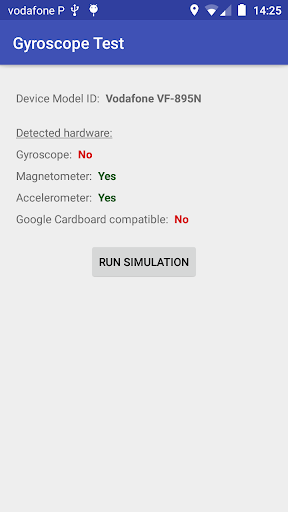 Gyroscope Test - عکس برنامه موبایلی اندروید