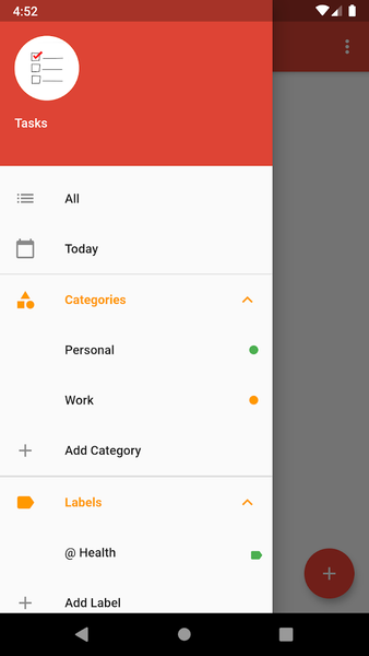 Tasks - what needs to be done - Image screenshot of android app