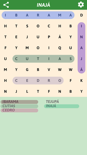 Brazilian cities Word Search - Gameplay image of android game