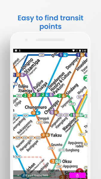 Seoul Metro Map Tourist Guide - Image screenshot of android app