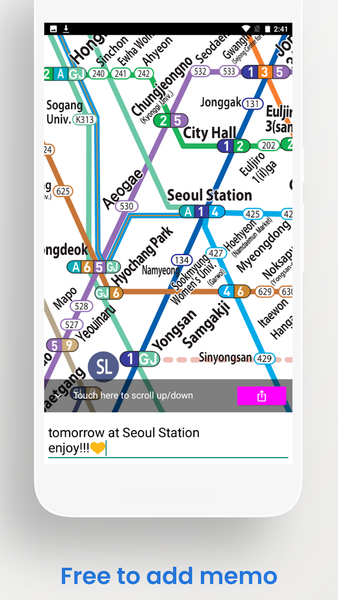 Seoul Metro Map Tourist Guide - Image screenshot of android app