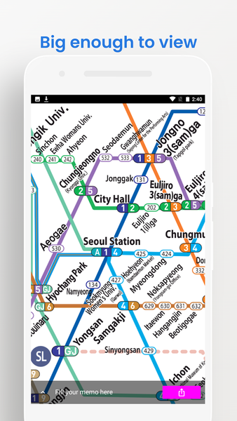 Seoul Metro Map Tourist Guide - Image screenshot of android app