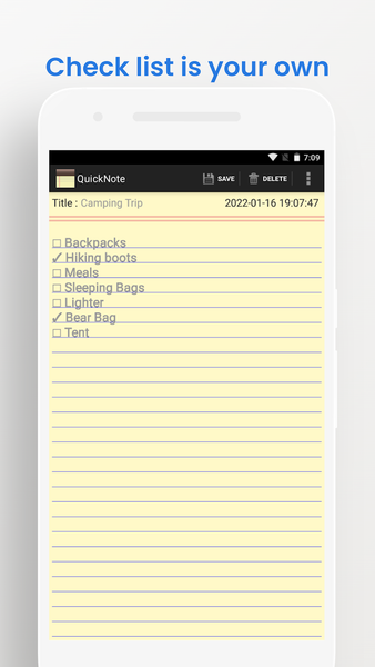 Classic Yellow Note - Image screenshot of android app
