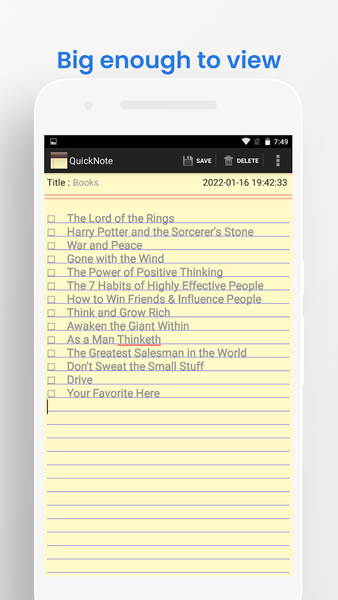 Classic Yellow Note - Image screenshot of android app