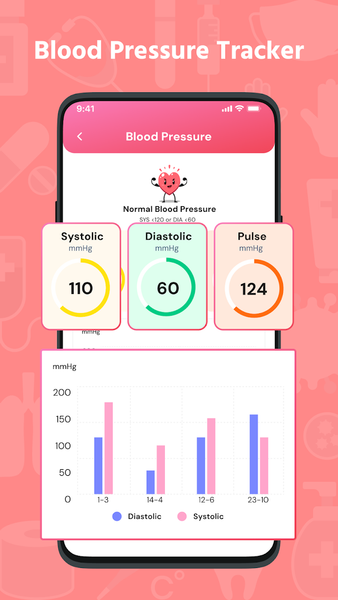 Blood Pressure Diary - BP Log - عکس برنامه موبایلی اندروید