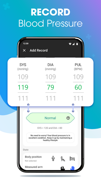 Blood Sugar - Blood Pressure - عکس برنامه موبایلی اندروید