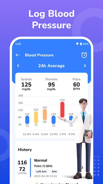 Blood Pressure & Sugar:Track - عکس برنامه موبایلی اندروید