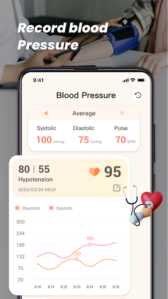 Blood Pressure App:HealthGuide - عکس برنامه موبایلی اندروید