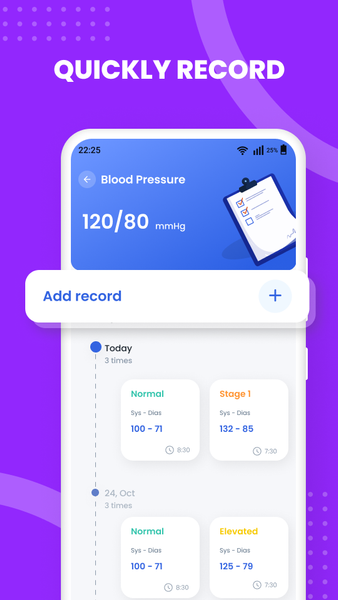 Blood Pressure with Heart Rate - عکس برنامه موبایلی اندروید