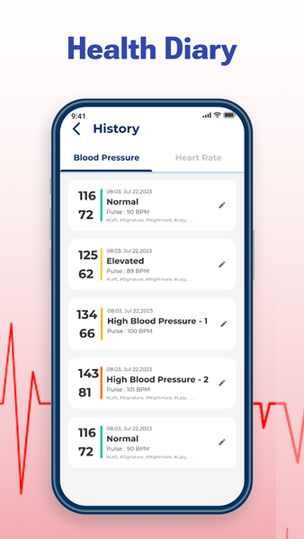Blood Pressure: Health App - Image screenshot of android app