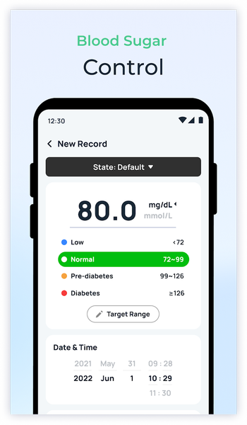 Blood Sugar & Diabetes Tracker - عکس برنامه موبایلی اندروید
