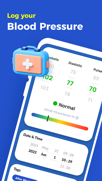 Blood Pressure Tracker - عکس برنامه موبایلی اندروید