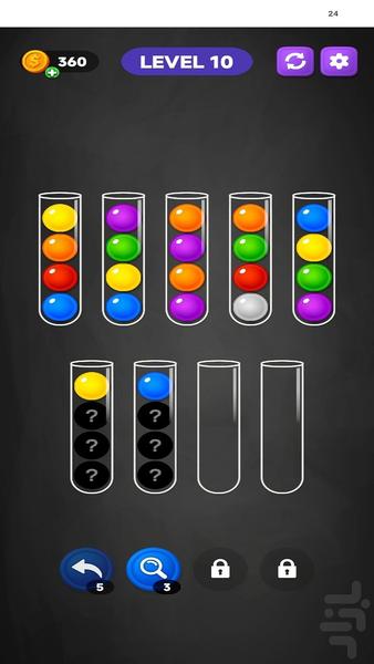 جادوی مرتب سازی با توپ رنگی - Gameplay image of android game