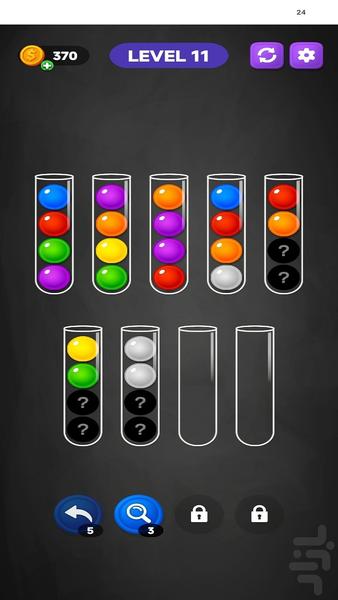 جادوی مرتب سازی با توپ رنگی - Gameplay image of android game