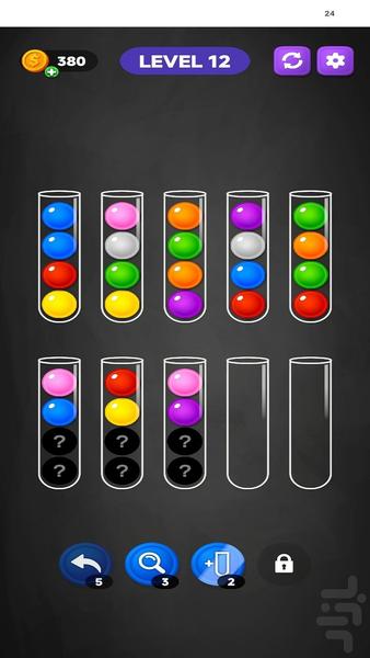 جادوی مرتب سازی با توپ رنگی - Gameplay image of android game
