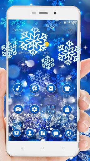 Blue Flash Beauty Snowflake Theme - عکس برنامه موبایلی اندروید