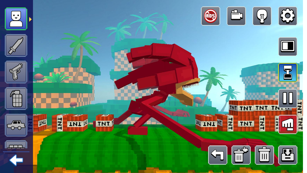 Blue Monster: Ragdoll Play - Gameplay image of android game