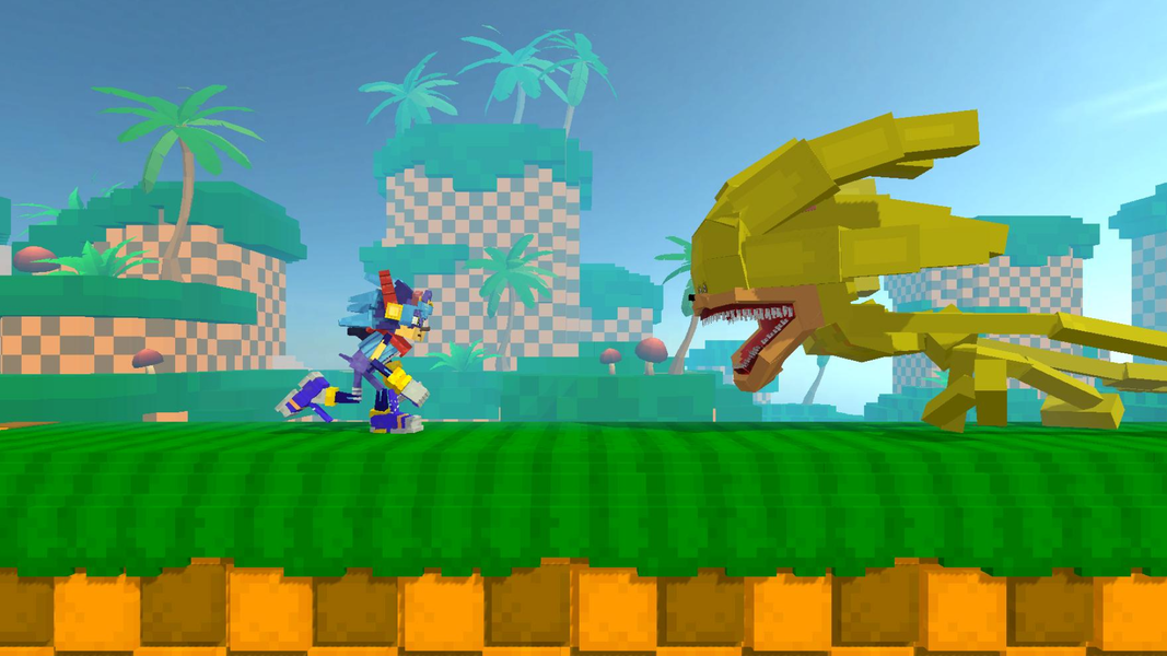 Blue Monster: Ragdoll Play - Gameplay image of android game