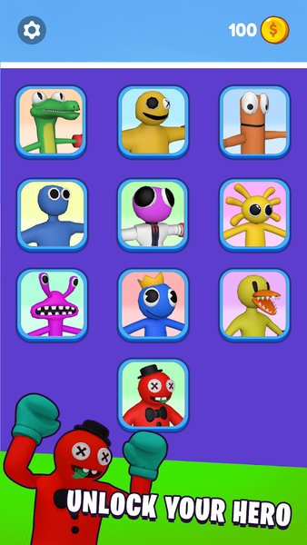 Rainbow Monster Boxing - Gameplay image of android game