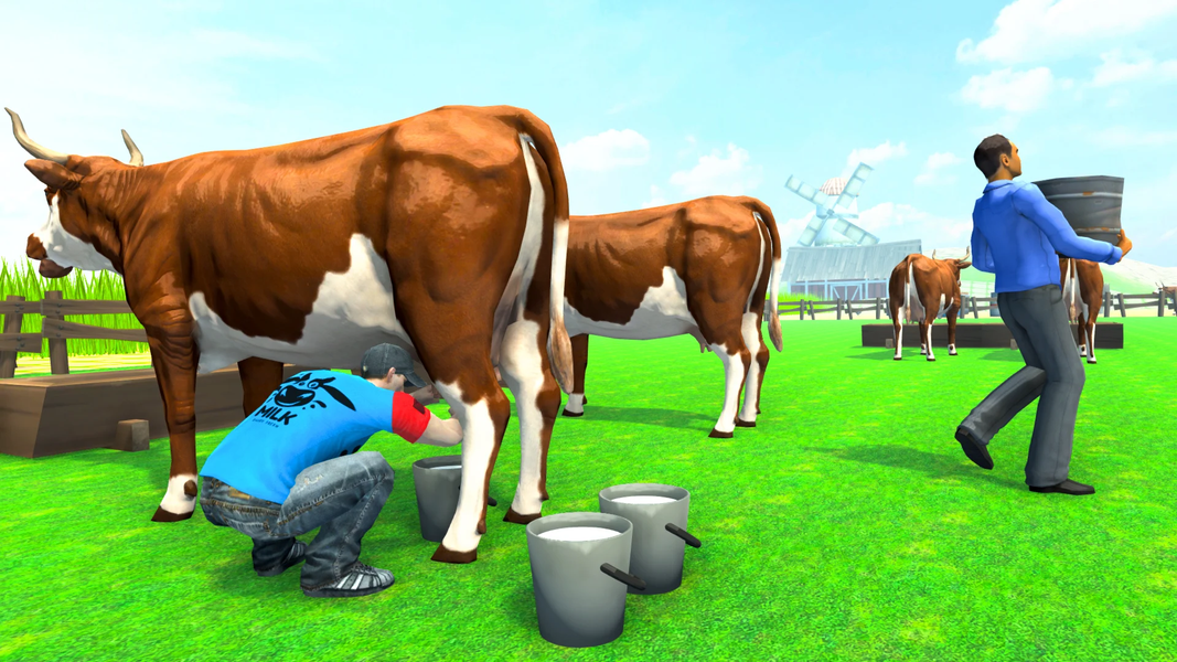 Cow Milk Delivery Truck Games - Gameplay image of android game