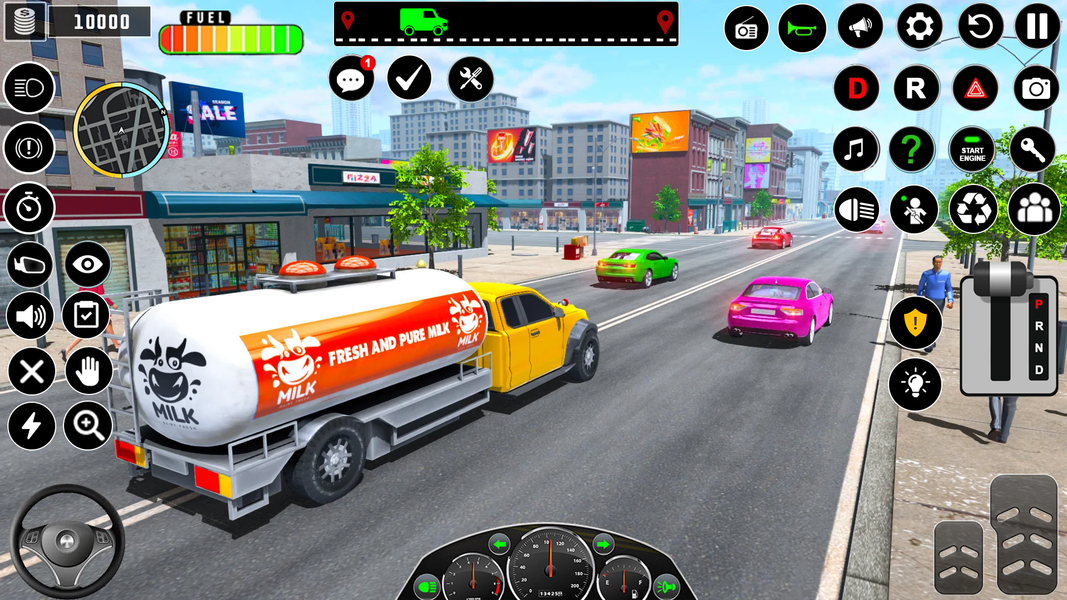 Cow Milk Delivery Truck Games - Gameplay image of android game