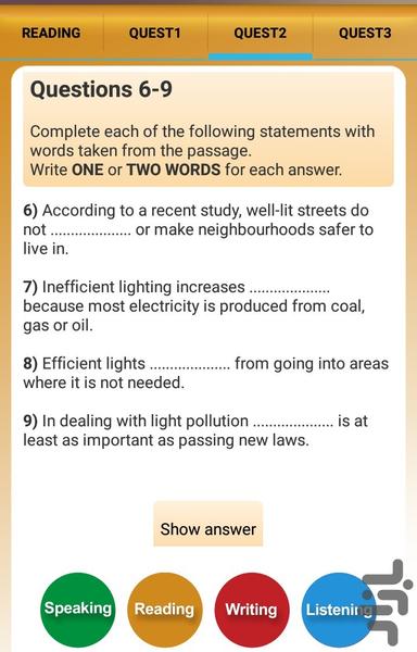 IELTS Advance - Image screenshot of android app