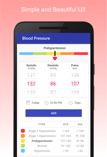 Blood Pressure Diary - عکس برنامه موبایلی اندروید
