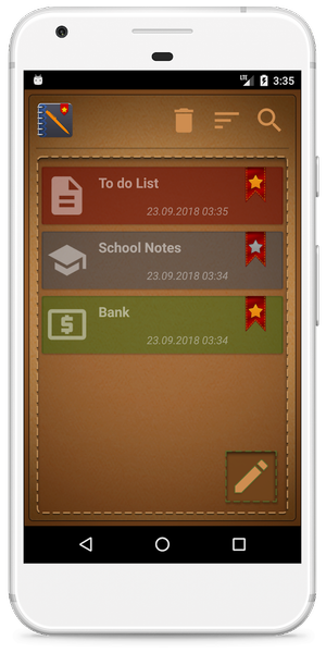 Notebook - Organize Ideas List - Image screenshot of android app