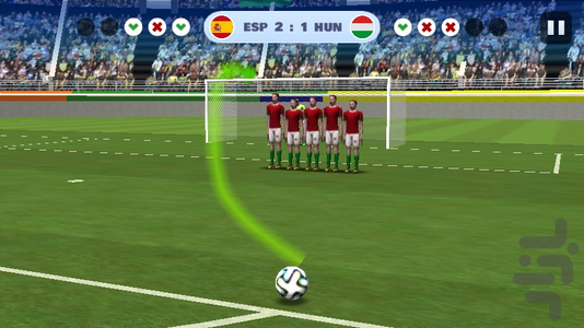 football free kick - Gameplay image of android game