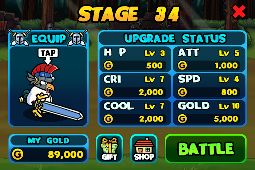 ChickenWarrior - Gameplay image of android game