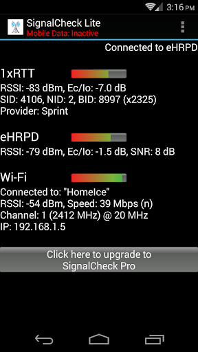 SignalCheck Lite - Image screenshot of android app
