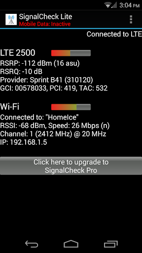 SignalCheck Lite - Image screenshot of android app