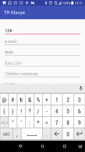 Turkish Keyboard - Image screenshot of android app