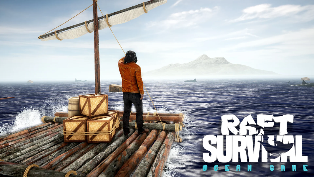 Raft Survival 3D Ocean Game - Gameplay image of android game
