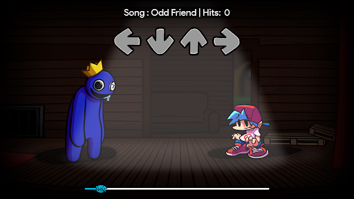 Rainbow Friends V1 FNF Mod - Gameplay image of android game