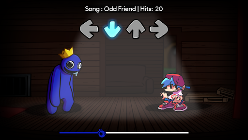 Rainbow Friends V1 FNF Mod - Gameplay image of android game