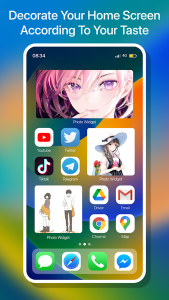 Photo Widget OS17 - Image screenshot of android app