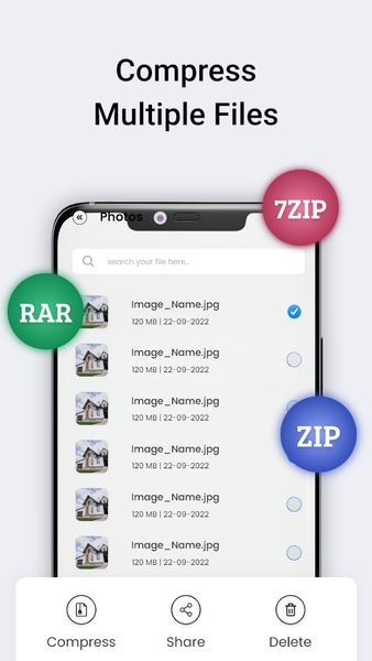 Zip-File Unzipper Extractor - عکس برنامه موبایلی اندروید
