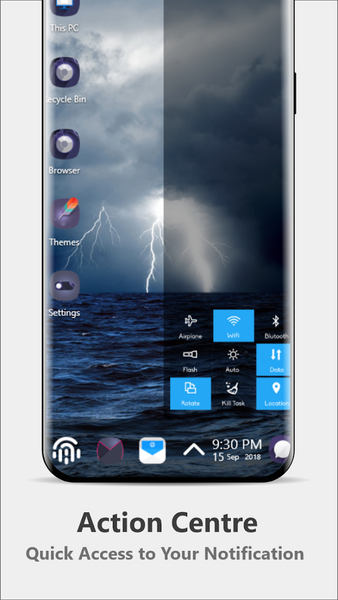 3D Blue Thunder Theme - Image screenshot of android app