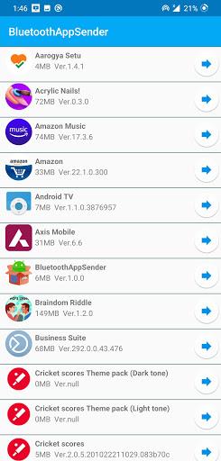 Bluetooth App Share - APK Sharer - APK Sender - عکس برنامه موبایلی اندروید