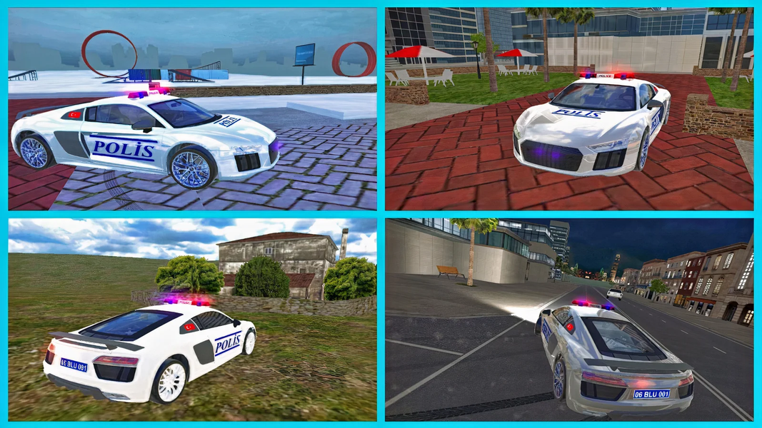 Audi r8 Police Car Game 2022 - Gameplay image of android game